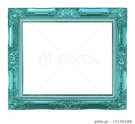 antique frame isolated on white background, clipping path 13140288