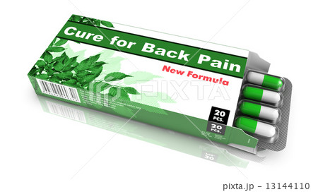 Cure For Back Pain, Green Open Blister Pack. 13144110