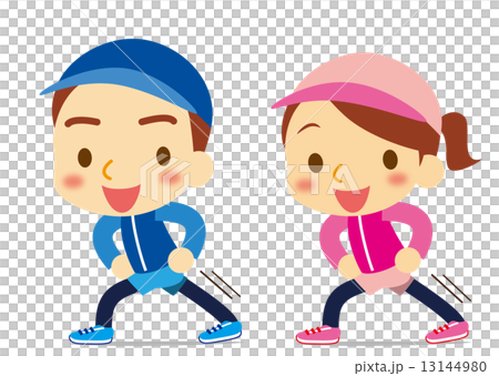 仲良くストレッチ カップル 仲良くストレッチ カップル 13144980