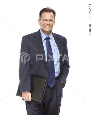 Handsome Businessman Portrait on White 13145273