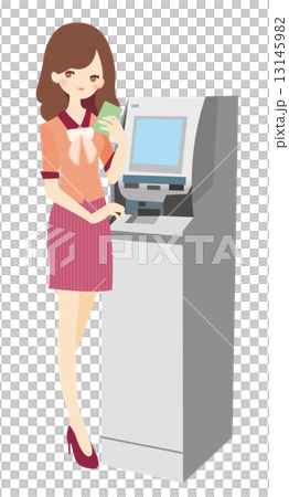 ATM female illustration 13145982