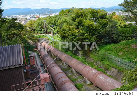 水力発電所の水圧鉄管 13146064