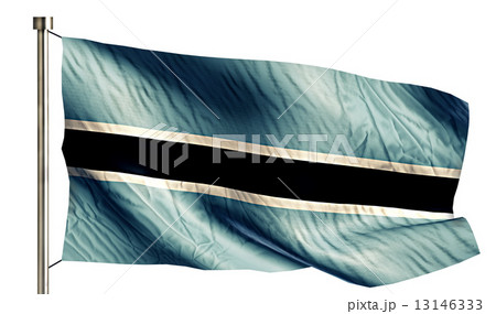 Botswana National Flag Isolated 3D White Background 13146333