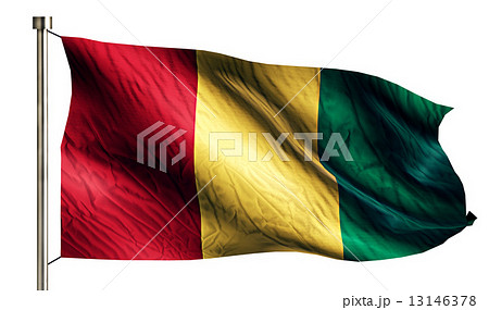 Guinea National Flag Isolated 3D White Background Guinea National Flag Isolated 3D White Background 13146378