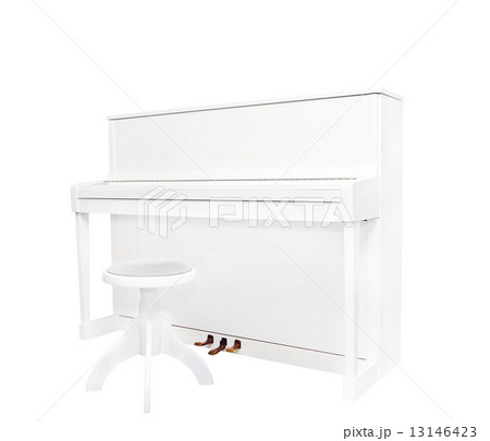 white piano and stool 13146423
