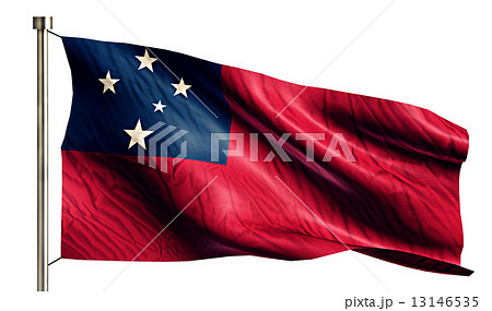 Samoa National Flag Isolated 3D White Background Samoa National Flag Isolated 3D White Background 13146535