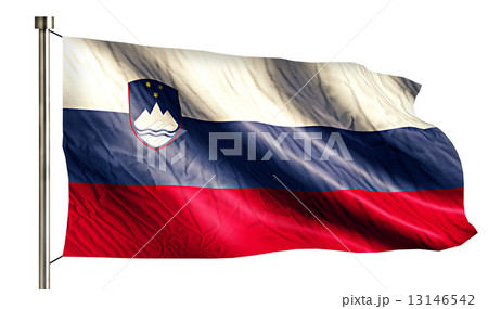 Slovenia National Flag Isolated 3D White Background 13146542