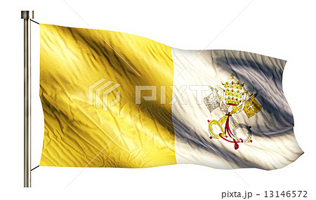 Vatican City National Flag Isolated 3D White Background 13146572