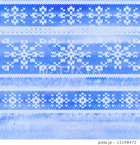 Vector seamless knitted pattern with snowflakes Vector seamless knitted pattern with snowflakes 13148472