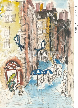 フランス リヨンのイラスト素材