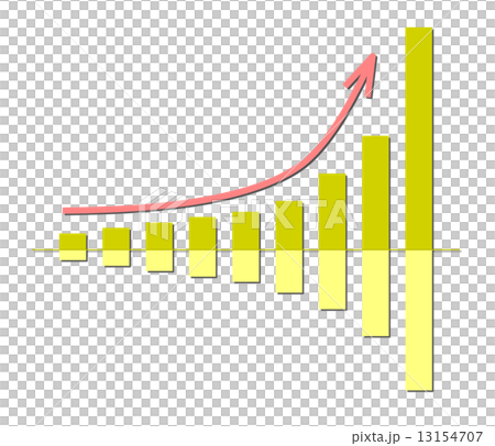 Increase graph - Stock Illustration [13154707] - PIXTA