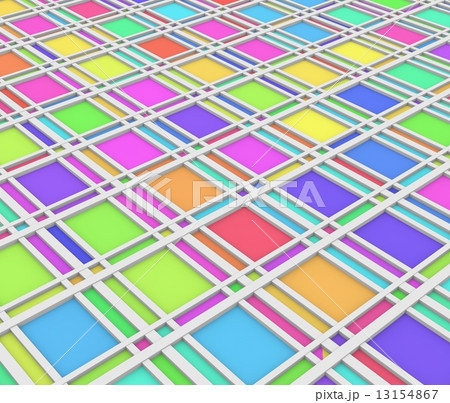 カラフルな窓の背景 13154867