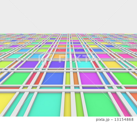カラフルな窓の背景 13154868