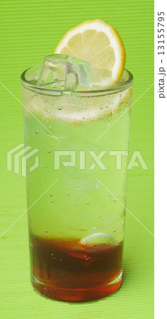 ice lemon tea, drink, on white background 13155795