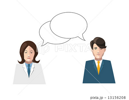 dialogue men and women flat vector illustration on white 13156208