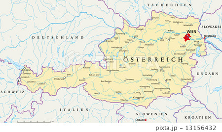 Austria Political Map 13156432