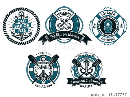 Nautical and marine heraldic emblems 13157777