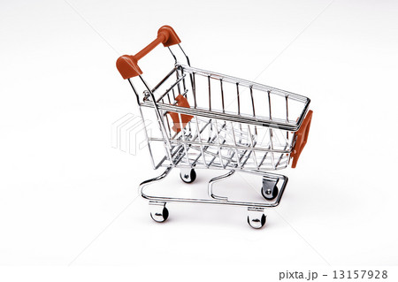 Shopping cart on white background Shopping cart on white background 13157928