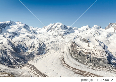 Snow Mountain Range Landscape at Alps Region, Switzerland Snow Mountain Range Landscape at Alps Region, Switzerland 13158812