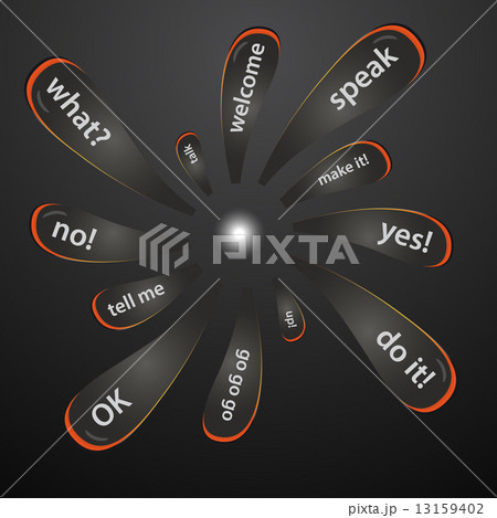 black shadow abstract modern speak bubbles eps10 13159402