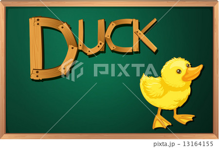 A blackboard with a duck A blackboard with a duck 13164155