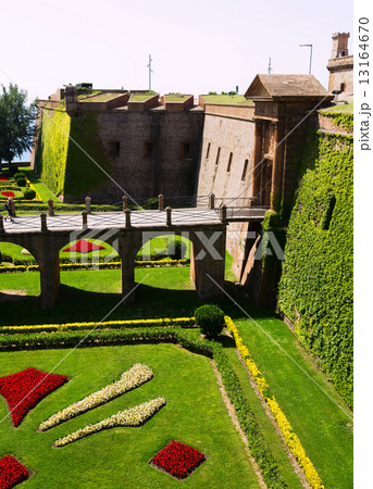 View of Castell de Montjuic in Barcelona 13164670