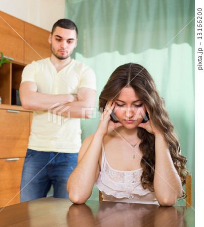 Young couple having conflict at home 13166200