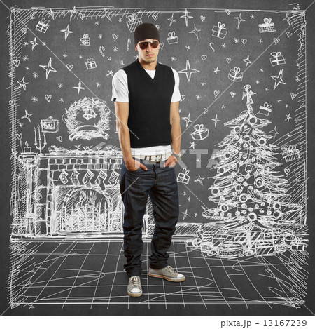 Man Looking For Christmas Gifts 13167239