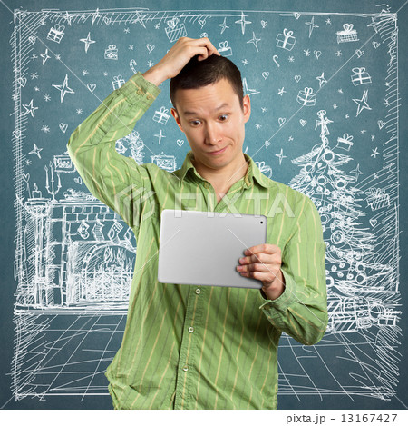 Man Looking For Christmas Gifts 13167427