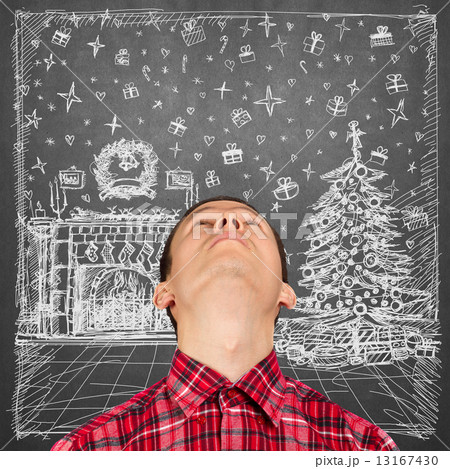 Man Looking For Christmas Gifts 13167430