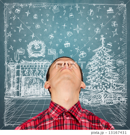 Man Looking For Christmas Gifts 13167431