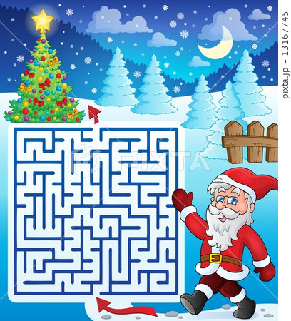 Maze 3 with walking Santa Claus 13167745
