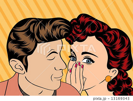 Man and woman love couple in pop art comic style 13169343