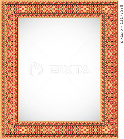 Vertical frame with an ornament - Ukrainian style 13172538