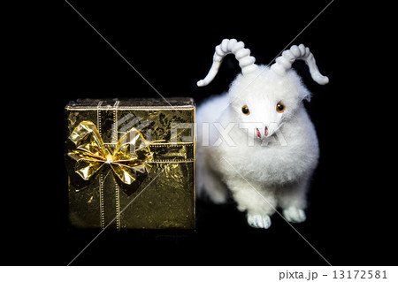 Goat or sheep with gift box Goat or sheep with gift box 13172581