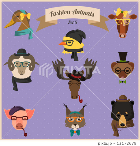 Fashion Hipster Animals set 5  13172679