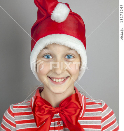girl in red santa hat girl in red santa hat 13175247