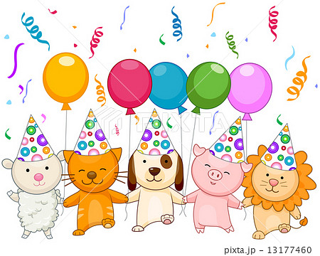 Birthday Animalsのイラスト素材 13177460 Pixta