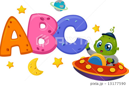 Alien Spaceship ABC 13177590