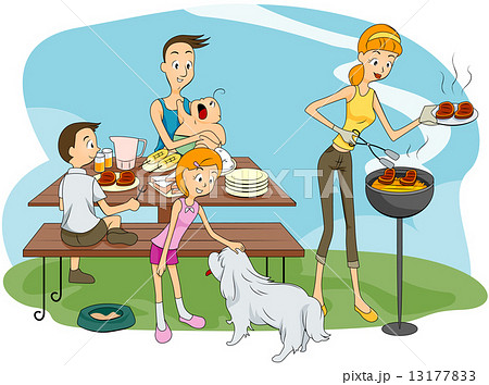 Family Outdoor Barbeque 13177833