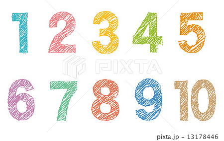 クレヨンタッチの数字のイラスト素材 13178446 Pixta