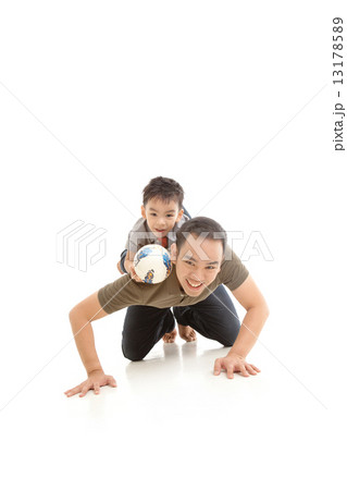 Asian Family on White Background 13178589
