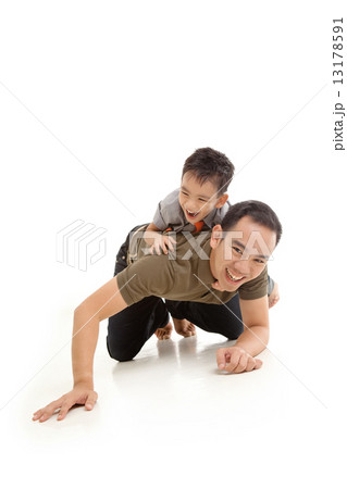 Asian Family on White Background 13178591