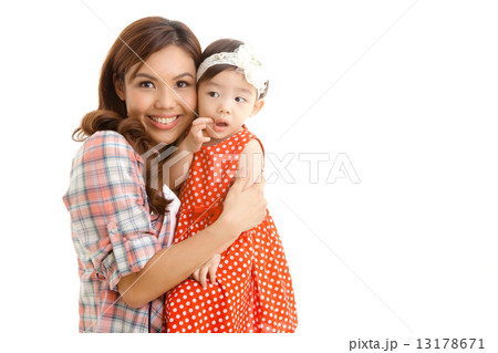 Asian Family on White Background Asian Family on White Background 13178671
