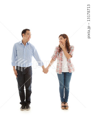 Asian Family on White Background 13178713