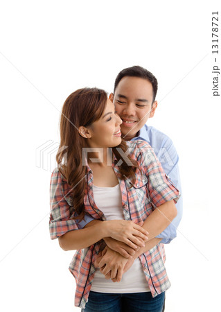 Asian Family on White Background 13178721