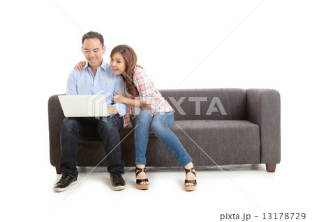 Asian Family on White Background Asian Family on White Background 13178729