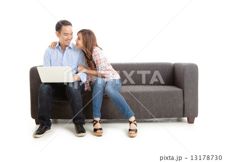 Asian Family on White Background Asian Family on White Background 13178730