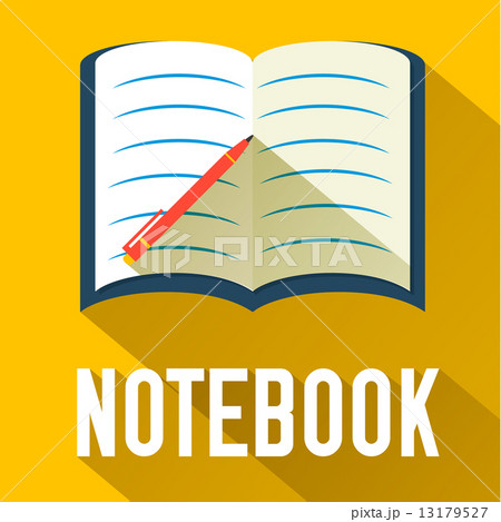 flat notebook design. vector illustration concept 13179527