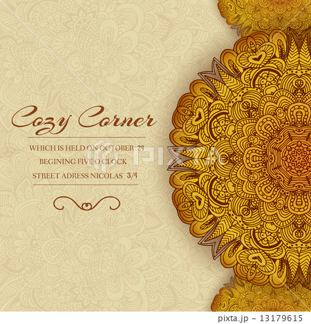 Hand drawn abstract background ornament illustration concept. Ve 13179615